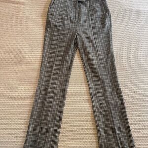 Lovers + Friends Black and White Trousers with Timeless Plaid Design